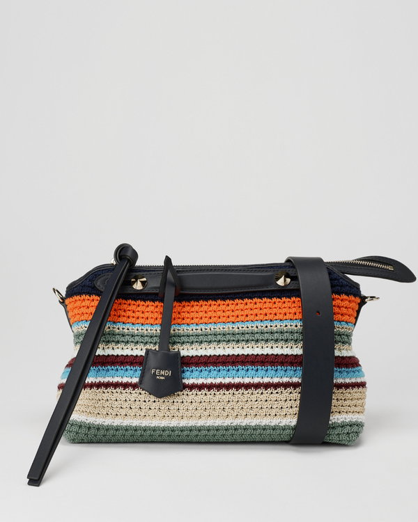 Fendi By The Way Soft medium raffia crochet bag