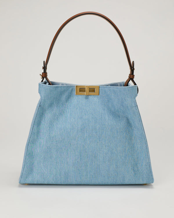 Fendi Way medium denim tote bag