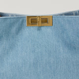 Fendi Way medium denim tote bag