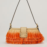 Fendi Baby B raffia-effect mini bag