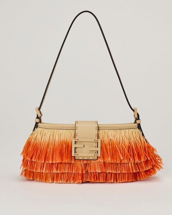 Fendi Baby B raffia-effect mini bag