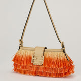 Fendi Baby B raffia-effect mini bag