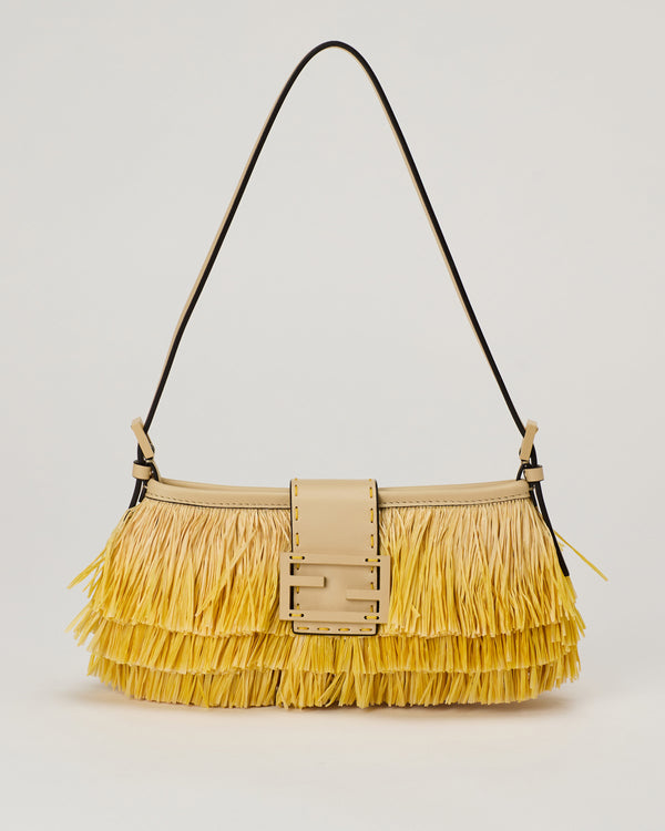 Fendi Baby B raffia-effect mini bag
