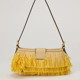 Fendi Baby B raffia-effect mini bag