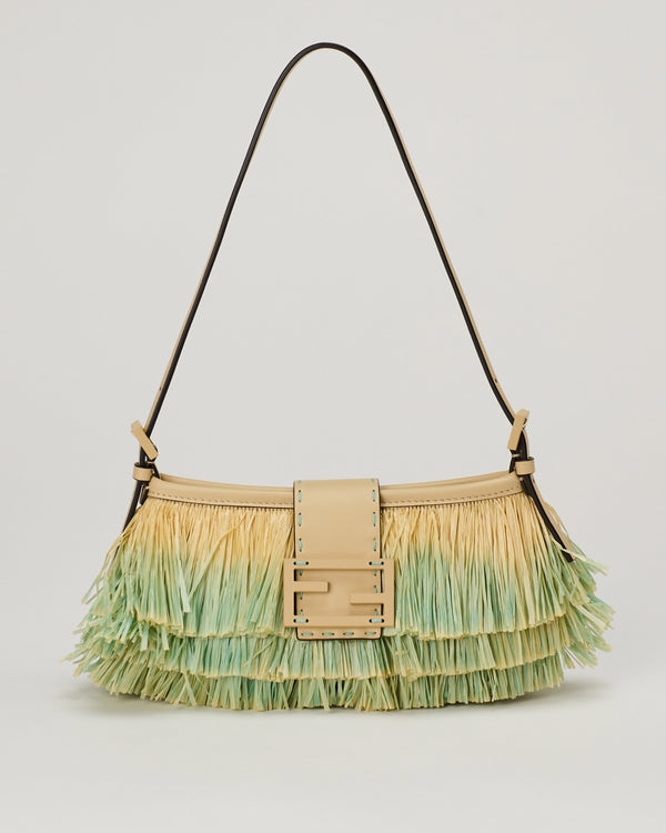 Fendi Baby B raffia-effect mini bag