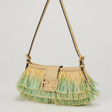 Fendi Baby B raffia-effect mini bag