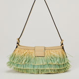 Fendi Baby B raffia-effect mini bag
