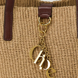 Medium Leather-trimmed basket bag