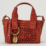 Chloé Summer Banana medium woven logo-patch tote bag