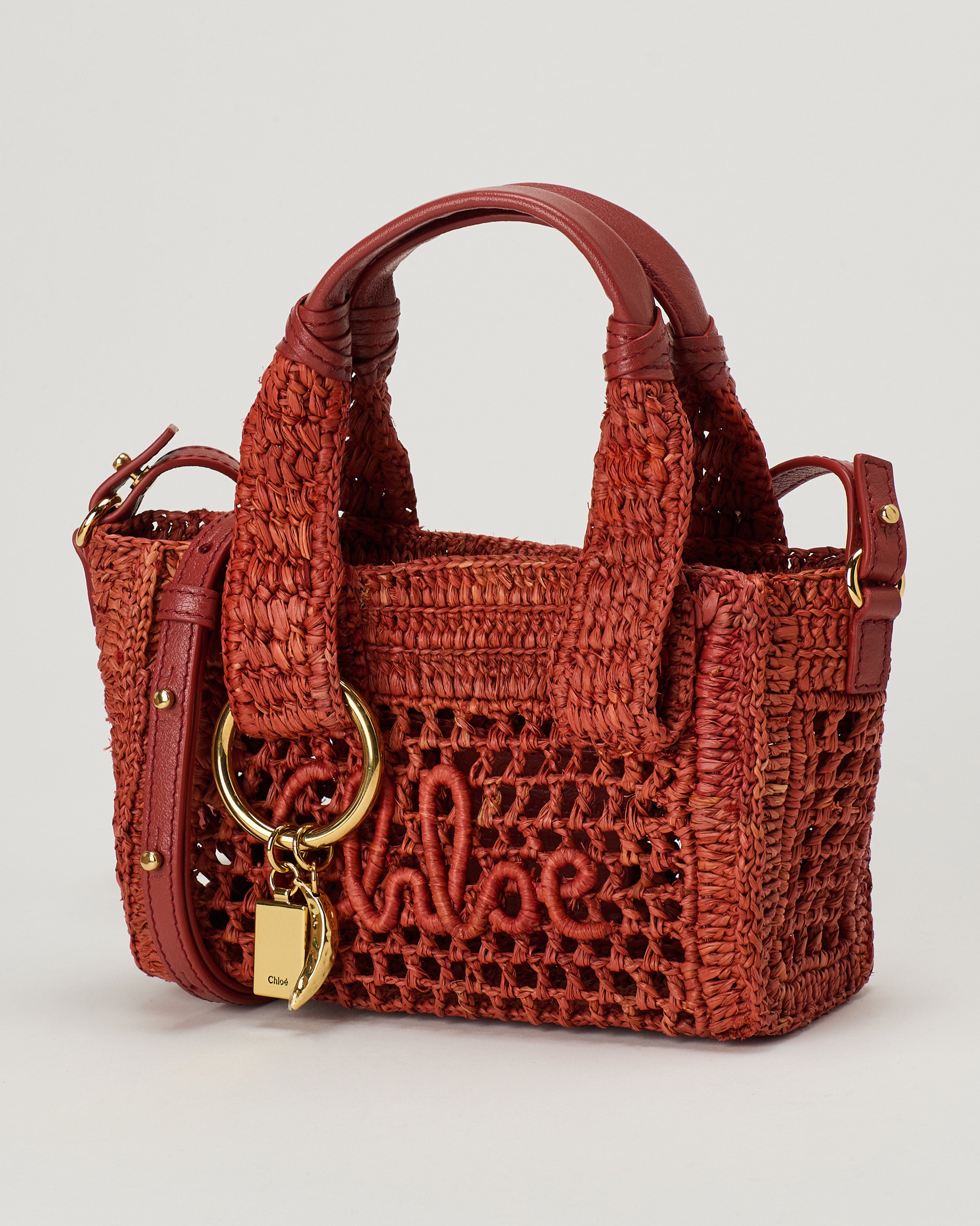 Chloé Summer Banana medium woven logo-patch tote bag | Luisa World