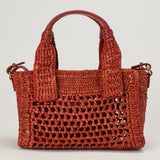 Chloé Summer Banana medium woven logo-patch tote bag