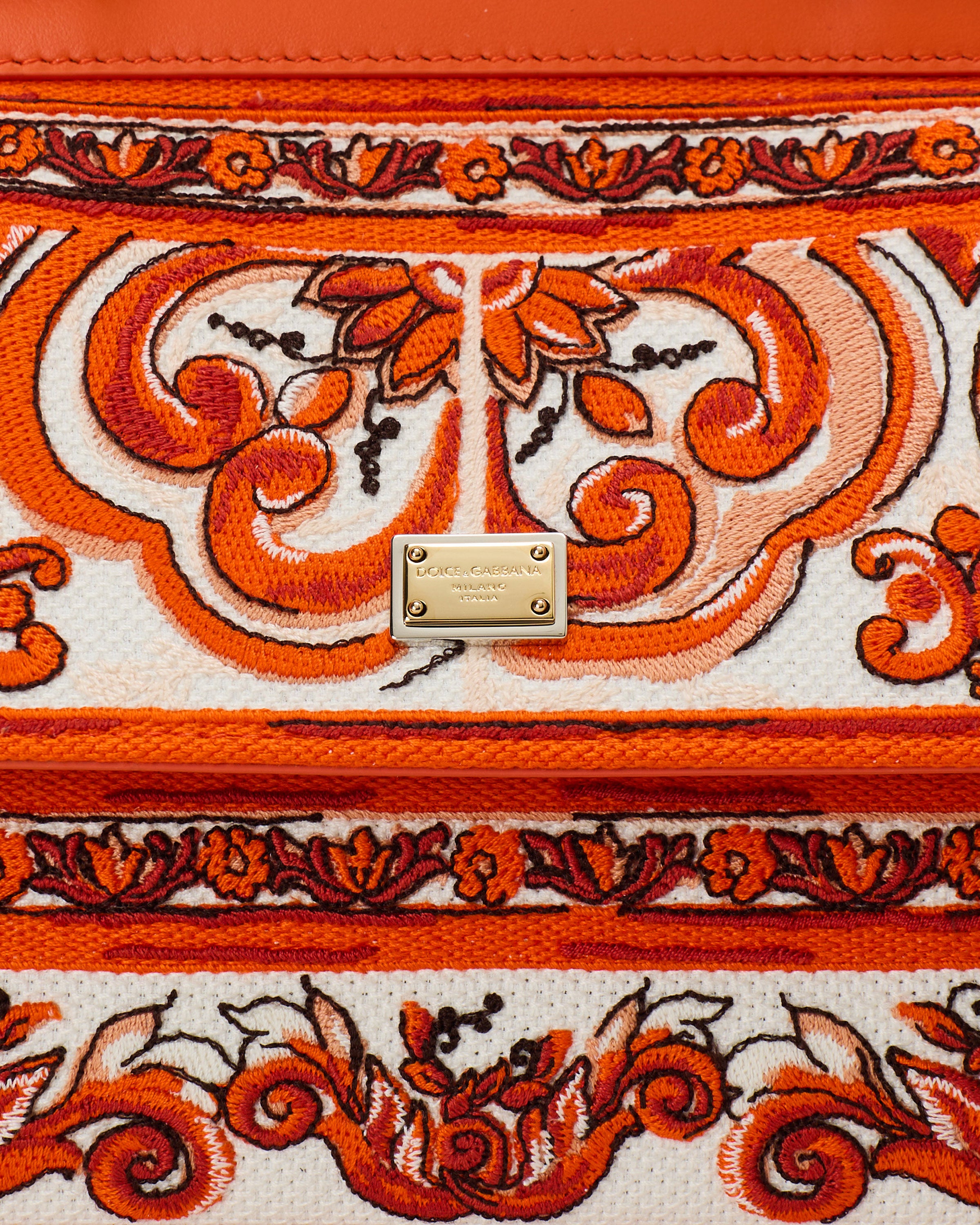 DOLCE & GABBANA Dolce & Gabbana Sicily Majolica embroidery small