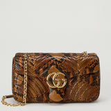Gucci GG Marmont python medium shoulder bag