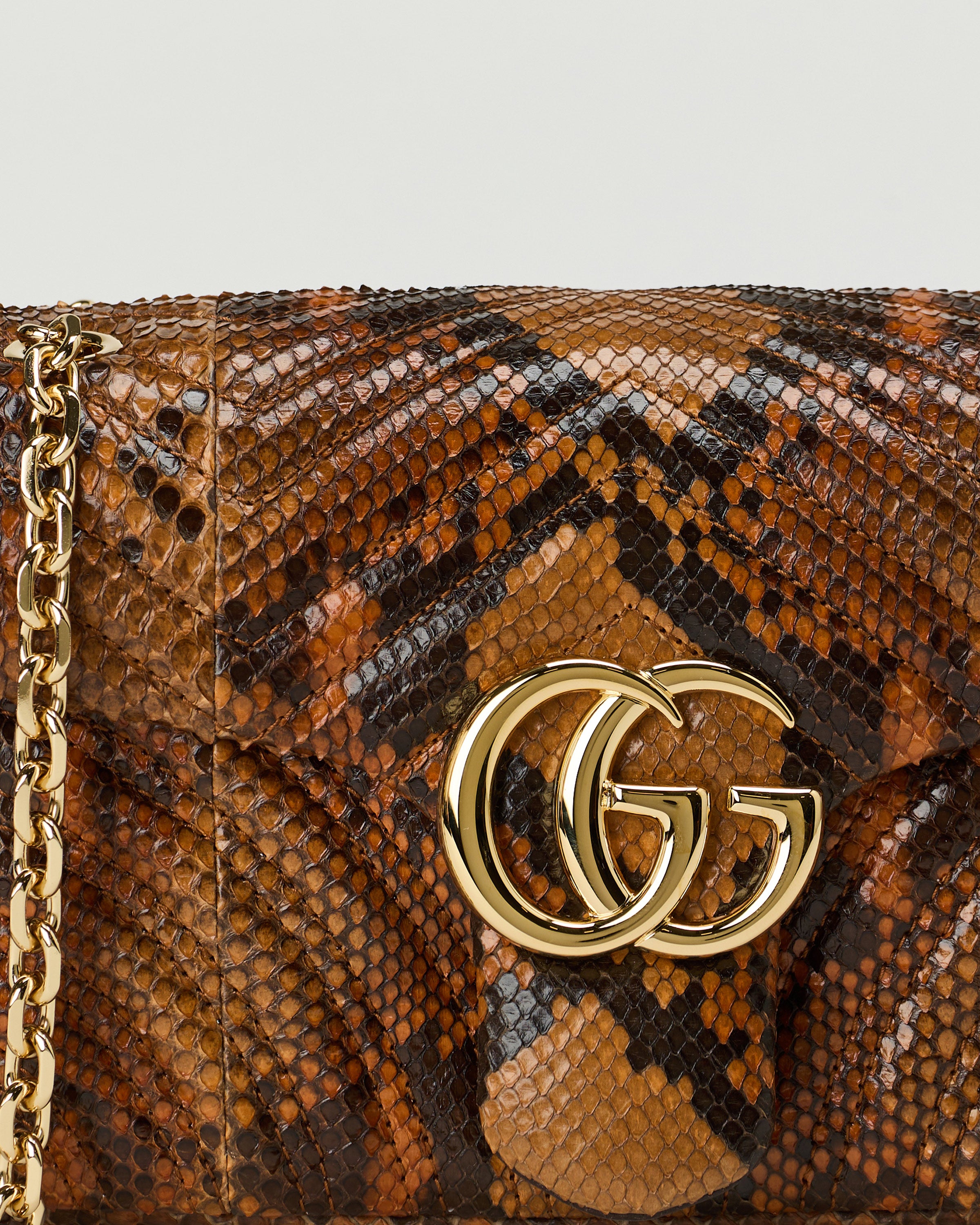 Gucci GG Marmont python medium shoulder bag – Luisa World