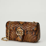 Gucci GG Marmont python medium shoulder bag