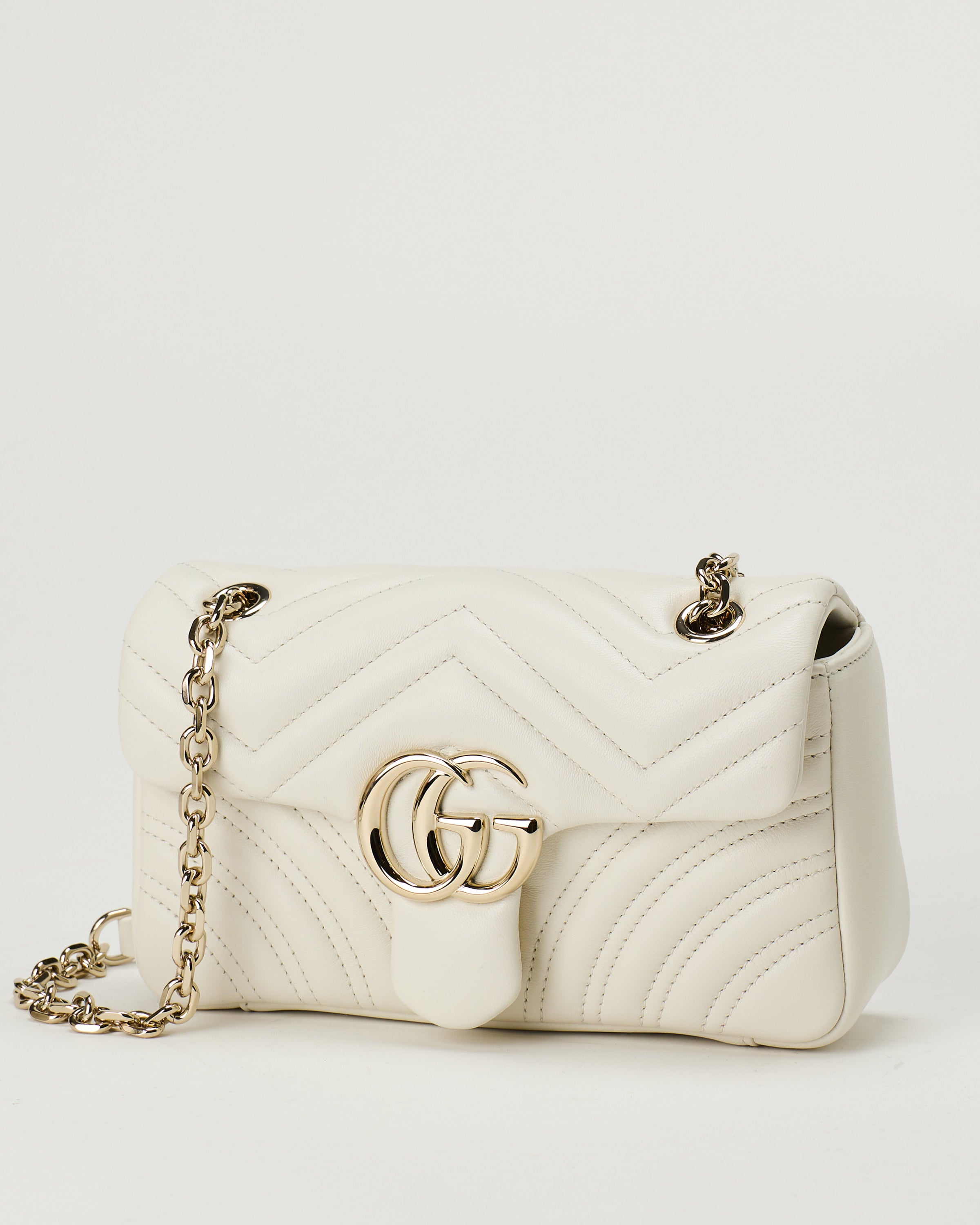 【箱・紙袋付き】GUCCI ホワイト バタフライパターン ストール Gucci GG Marmont small shoulder bag – Luisa World