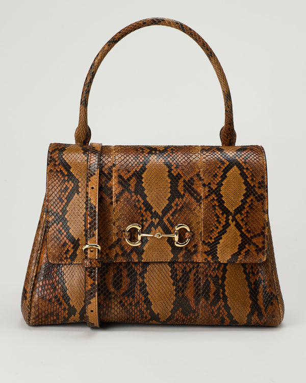 Gucci Paparazzo python medium top handle bag