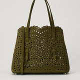Alaïa Mina 25 perforated nubuck leather tote