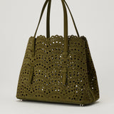 Alaïa Mina 25 perforated nubuck leather tote