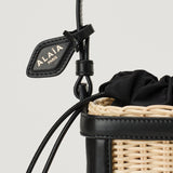 Alaïa Wicker and leather small bucket bag