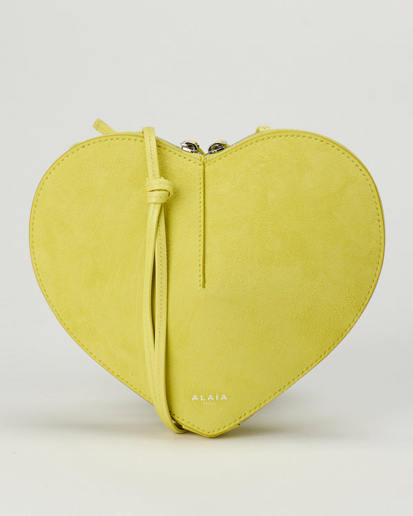 Alaïa Le Cœur leather and suede crossbody bag