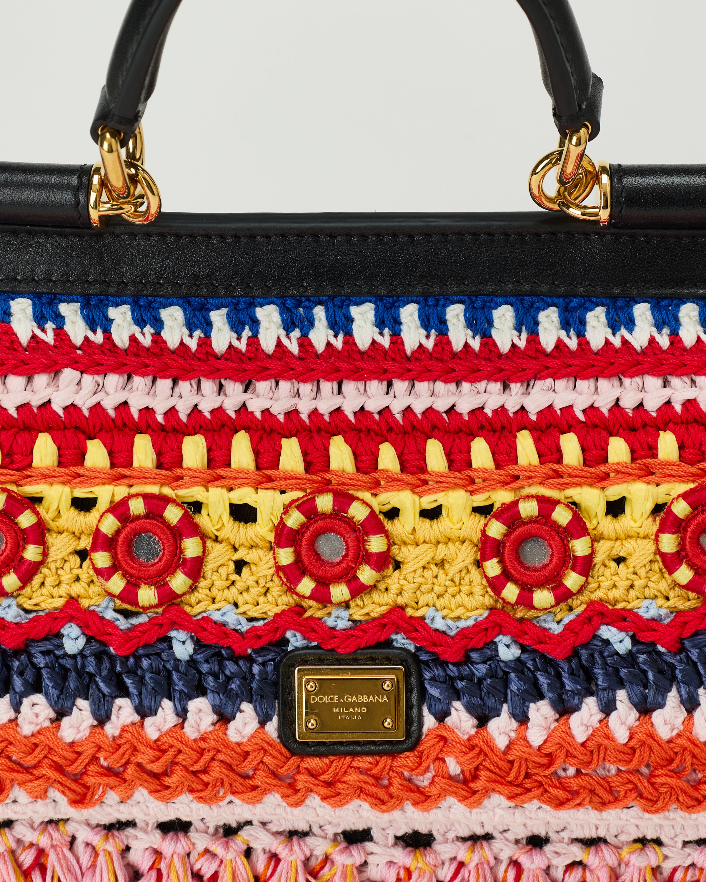 Dolce & Gabbana メッセンジャーバッグ ショルダー イタリア国旗 DOLCE & GABBANA Dolce & Gabbana Sicily Carretto top-handle bag