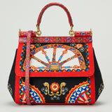 Dolce & Gabbana Small Carretto-print Sicily handbag