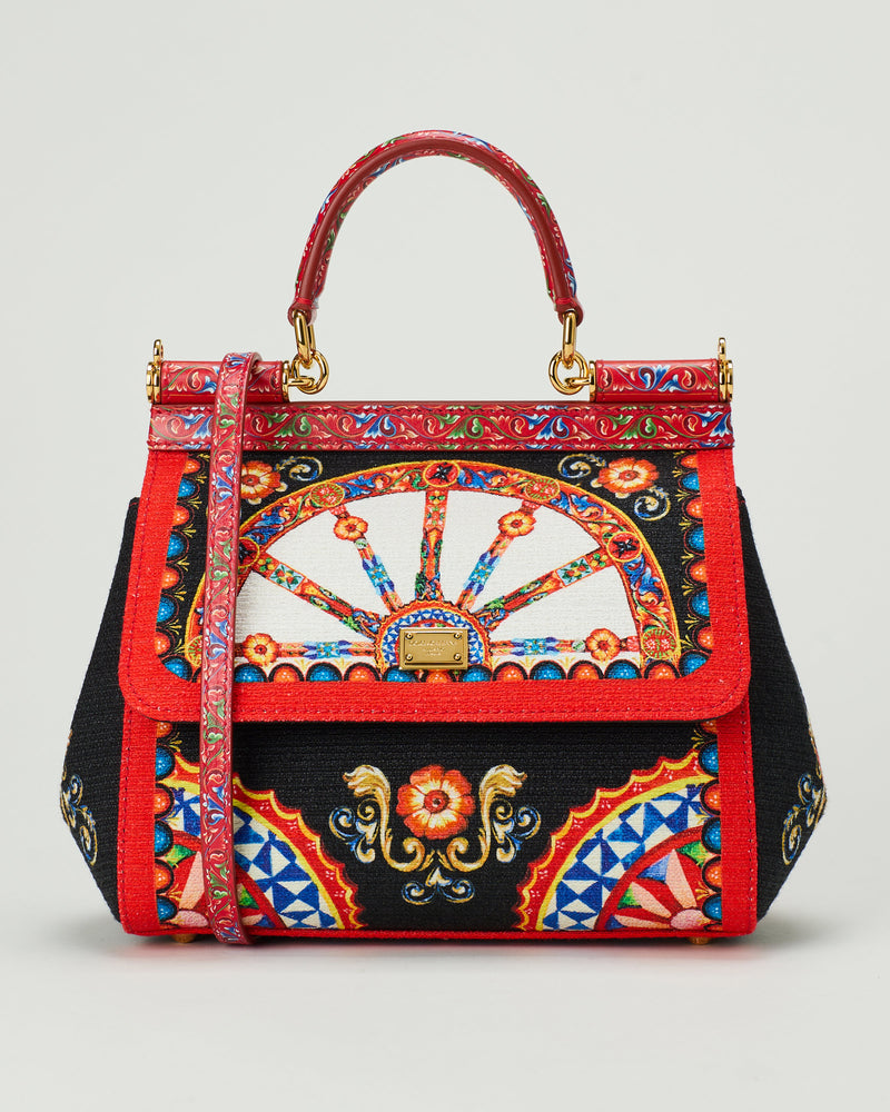 Dolce & Gabbana Sicily Carretto-print small handbag