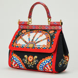 Dolce & Gabbana Small Carretto-print Sicily handbag