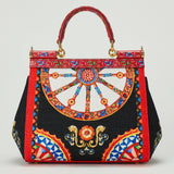 Dolce & Gabbana Small Carretto-print Sicily handbag