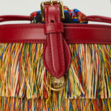 Dolce & Gabbana Capri fringed raffia bucket bag