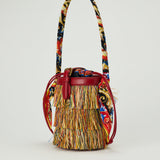 Dolce & Gabbana Capri fringed raffia bucket bag