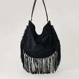 Isabel Marant Oskan Soft fringed suede shoulder bag