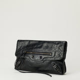 Balenciaga Le City leather clutch bag