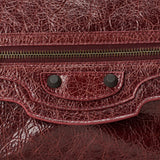 Balenciaga Le City crinkled leather clutch