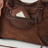 Balenciaga Le City suede bag