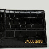 JACQUEMUS Le Bambino croc-effect leather clutch