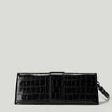 JACQUEMUS Le Bambino croc-effect leather clutch