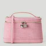 JACQUEMUS Le Petit Vanity croc-effect suede bag