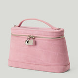 JACQUEMUS Le Petit Vanity croc-effect suede bag