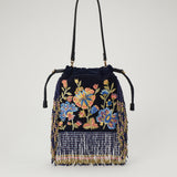 Etro Kalispera small beaded leather shoulder bag