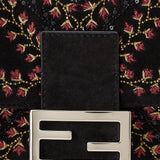 Fendi Baguette 26424 embroidered suede bag