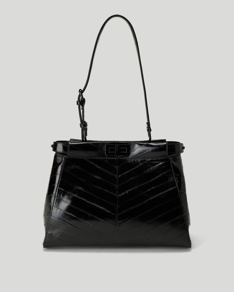 Fendi My Peekaboo Medium hagfish leather bag