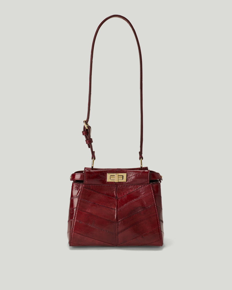 Fendi My Peekaboo XS hagfish leather bag