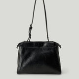 FENDI My Peekaboo small crackled leather bag