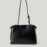 FENDI My Peekaboo small crackled leather bag