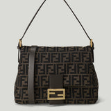 Fendi Flap 26325 FF-jacquard shoulder bag