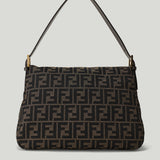 Fendi Flap 26325 FF-jacquard shoulder bag
