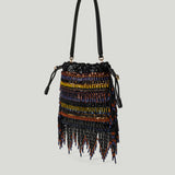 Etro Kalispera fringed embellished drawstring bag
