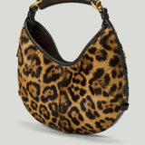 Saint Laurent Mombasa leopard-print pony hair shoulder bag
